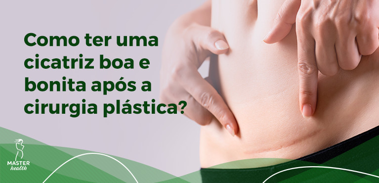 imagem de um abdomen com uma cicatriz boa e bonita