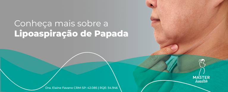 Imagem mostrando o rosto de perfil de uma pessoa, no qual ela segura a papada com uma das mãos