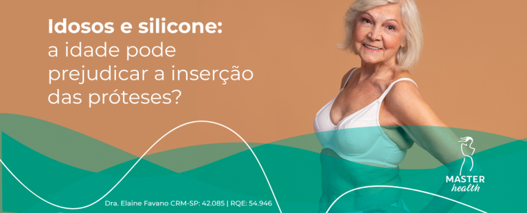Imagem mostrando uma mulher de meia idade com silicone