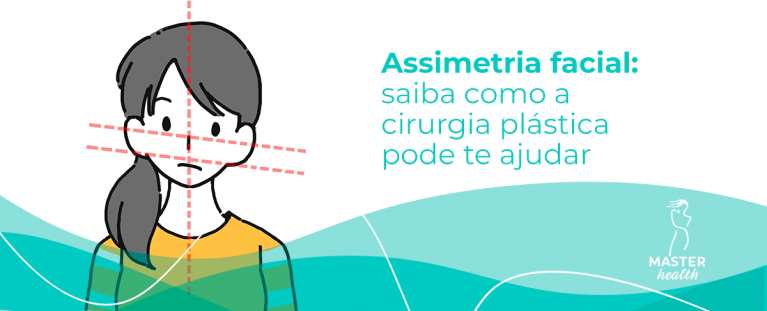 Ilustração do rosto de uma mulher com várias marcações pontilhadas na cor vermelha