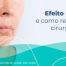 Imagem mostrando apenas metade do rosto de uma mulher, no qual ela possui marcas de expressão nas laterais da boca