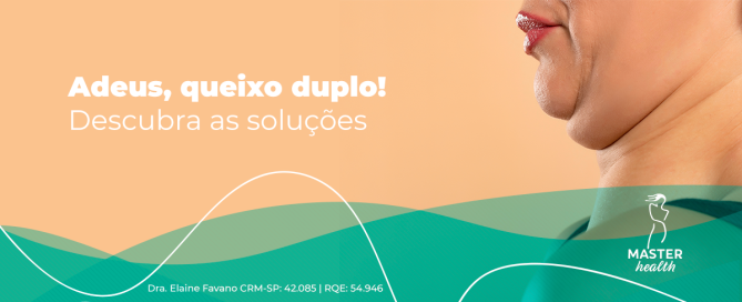 Imagem mostrando o rosto de uma mulher com queixo duplo