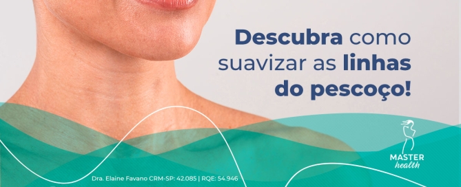 Imagem mostrando linhas no pescoço de uma mulher
