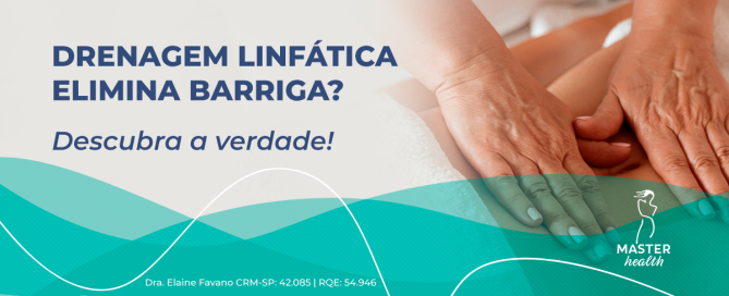 Imagem mostrando duas mãos fazendo massagem sobre uma barriga.