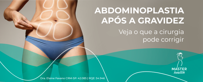Imagem mostrando um abdômen de uma mulher com marcações em branco ao longo dele